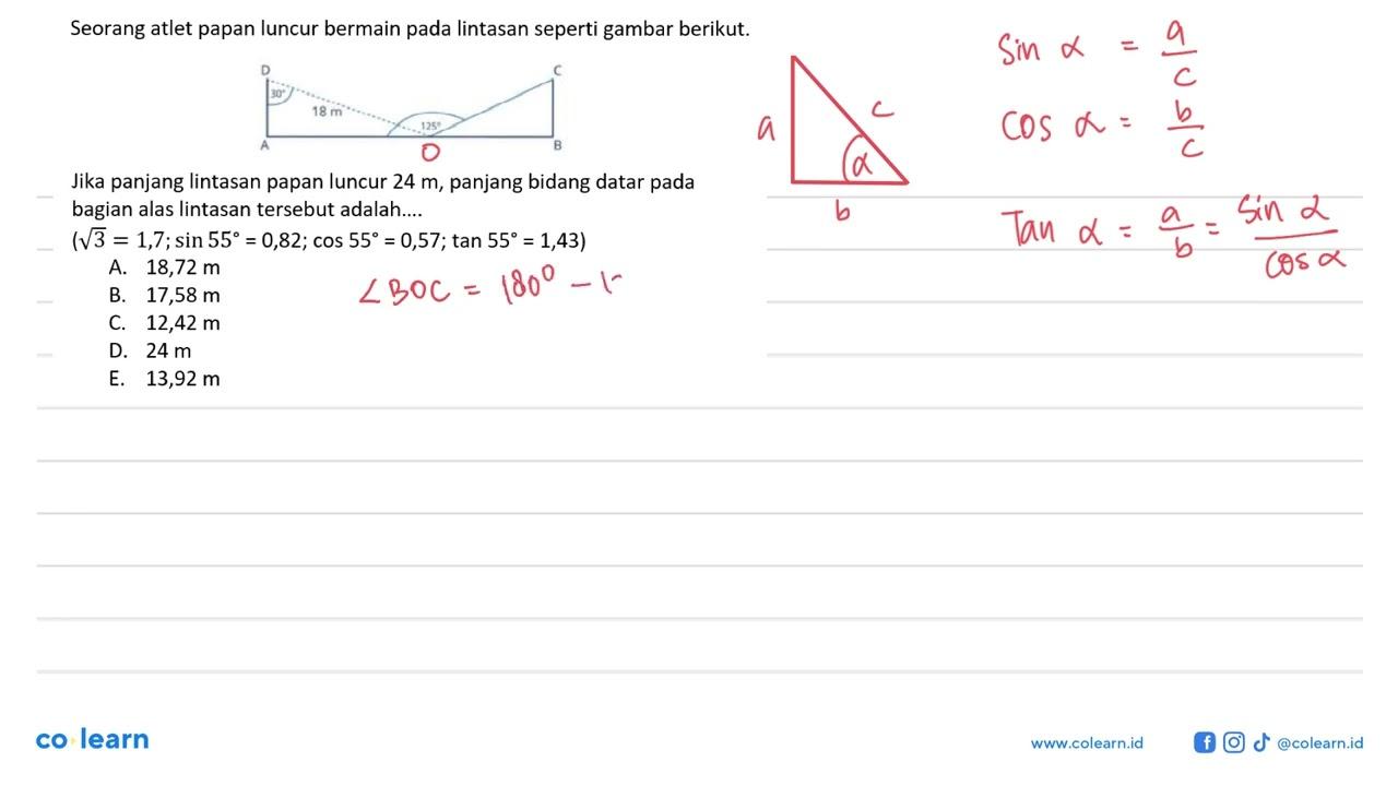 Seorang atlet papan luncur bermain pada lintasan seperti