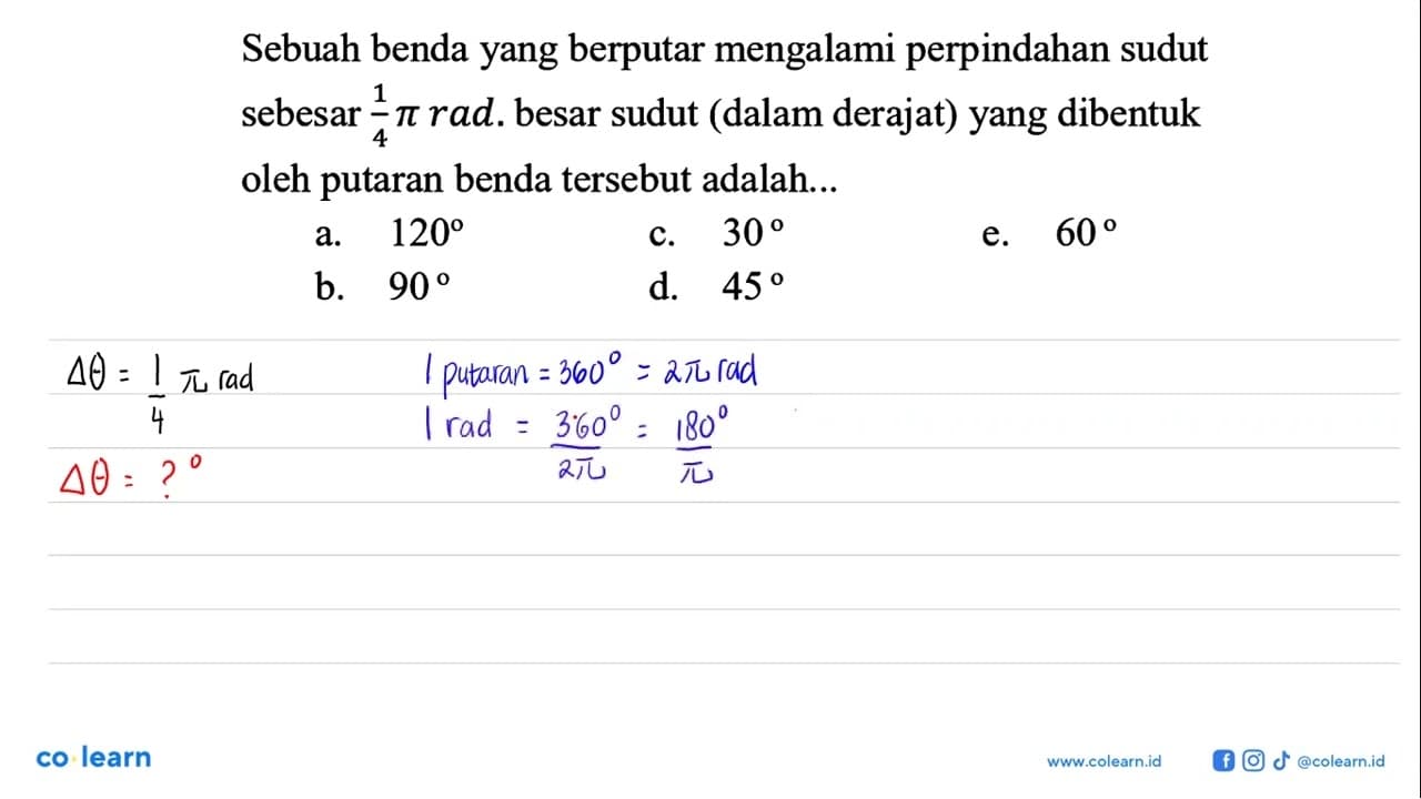 Sebuah benda yang berputar mengalami perpindahan sudut