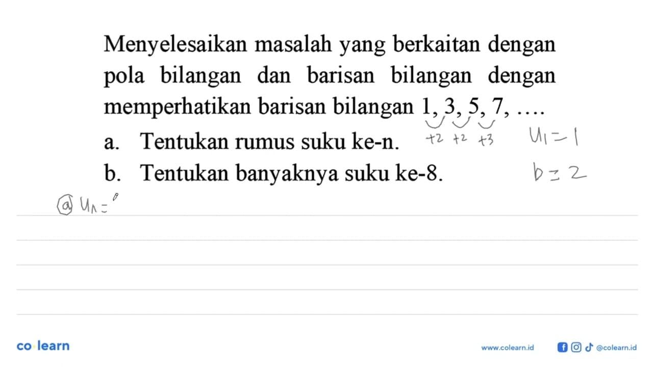 Menyelesaikan masalah yang berkaitan dengan pola bilangan