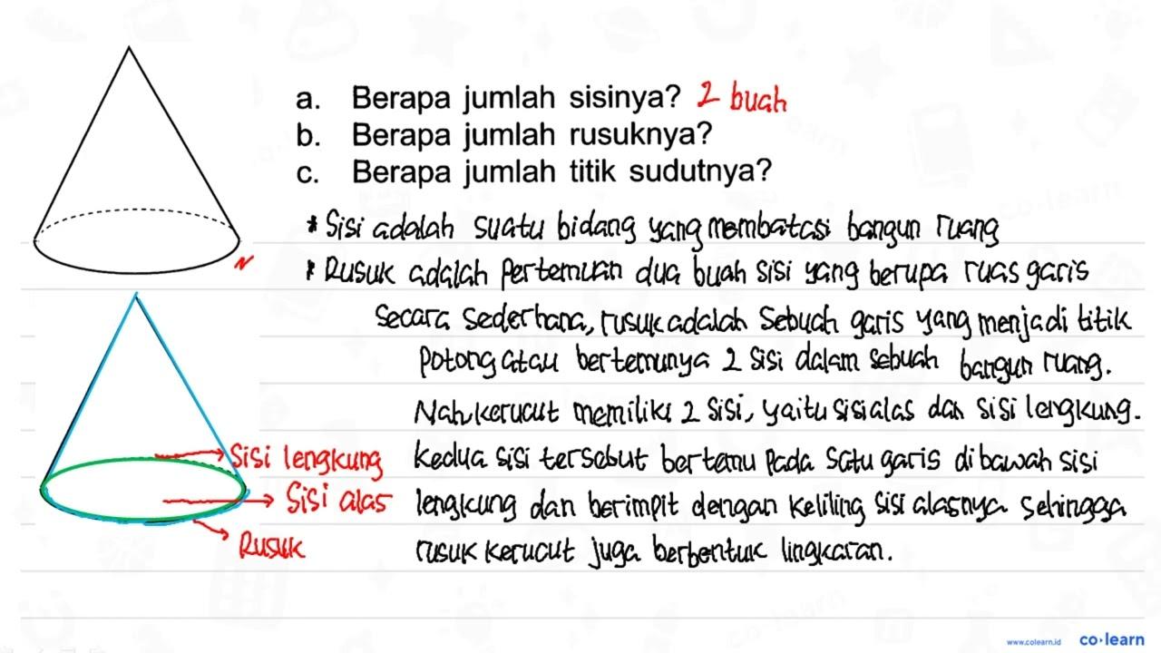 a. Berapa jumlah sisinya? b. Berapa jumlah rusuknya? c.