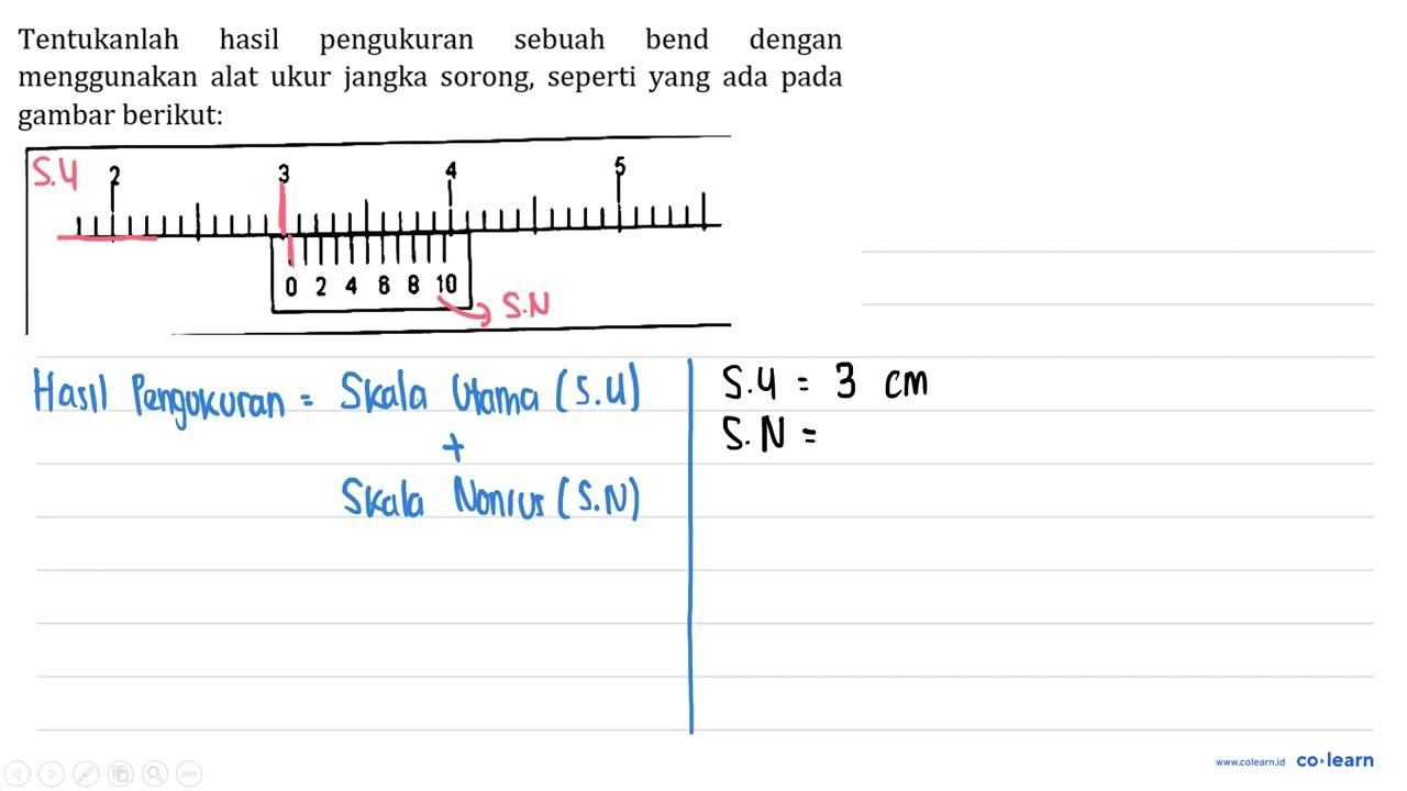 Tentukanlah hasil pengukuran sebuah bend dengan menggunakan