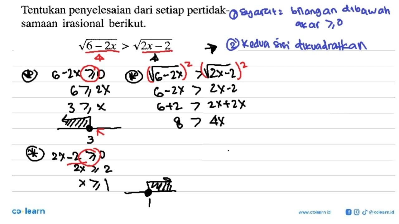 Tentukan penyelesaian dari setiap pertidak- samaan