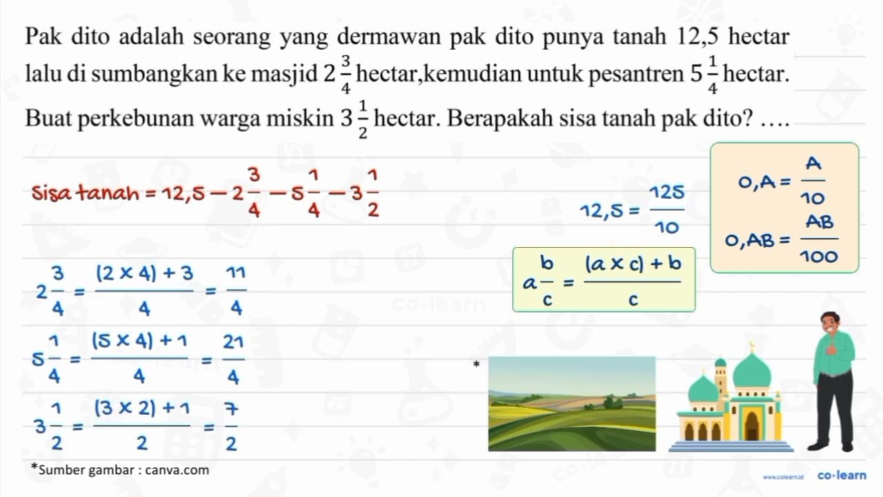 Pak dito adalah seorang yang dermawan pak dito punya tanah