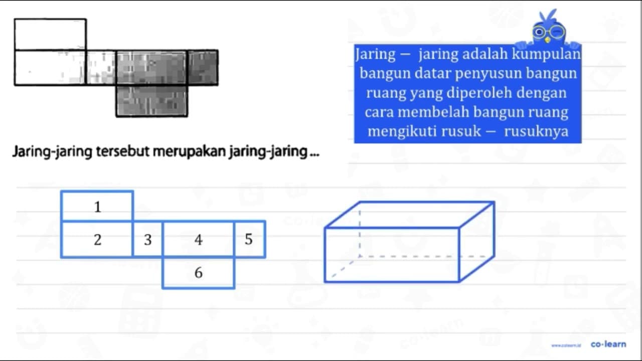 Jaring-jaring tersebut merupakan jaring-jaring ...