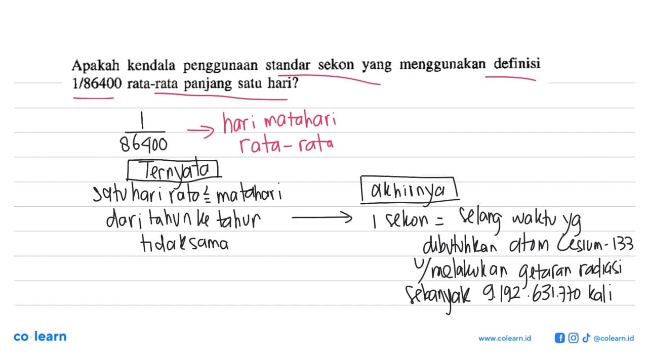 Apakah kendala penggunaan standar sekon yang menggunakan