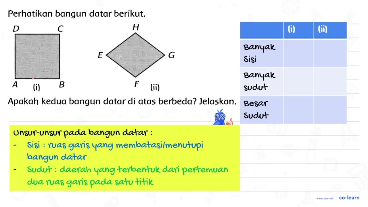 Perhatikan bangun datar berikut. Apakah kedua bangun datar