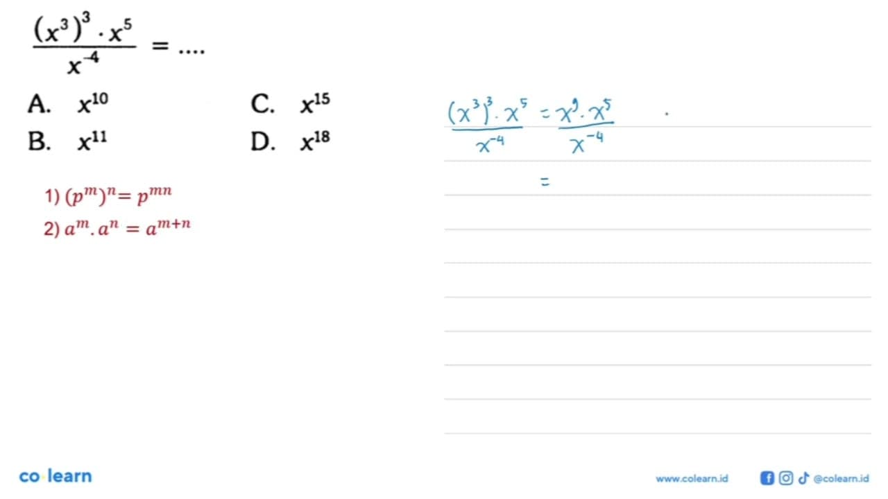 ((x^3)^3.x^5)/x^(-4)=....