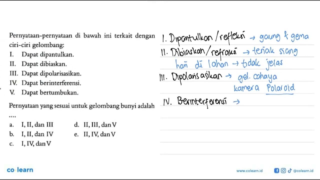 Pernyataan-pernyataan di bawah ini terkait dengan ciri-ciri