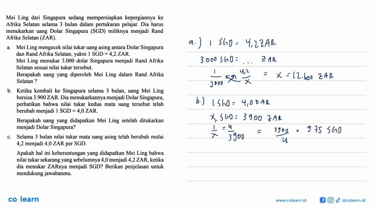 Mei Ling dari Singapura sedang mempersiapkan kepergiannya