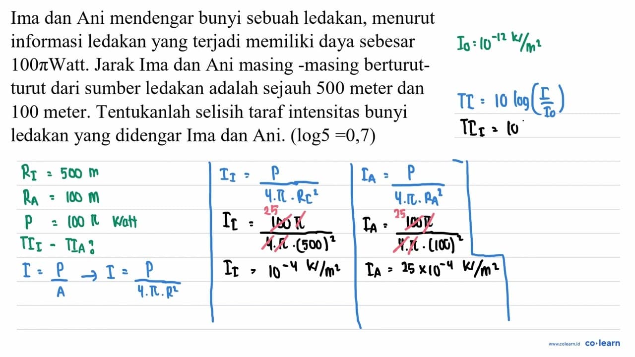 Ima dan Ani mendengar bunyi sebuah ledakan, menurut