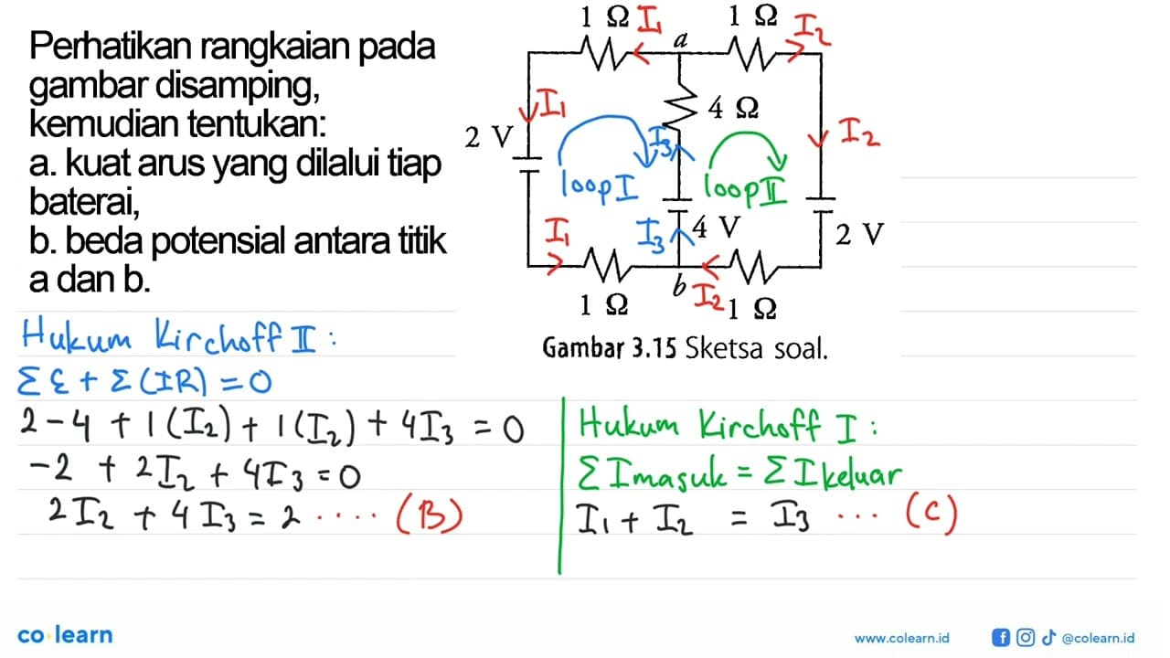 Perhatikan rangkaian pada gambar disamping, kemudian