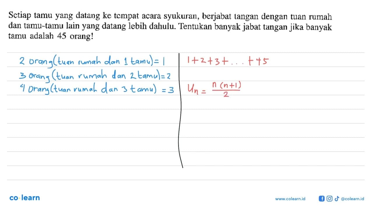 Sctiap tamu yang datang ke tcmpat acara 5yukuran, berjabat