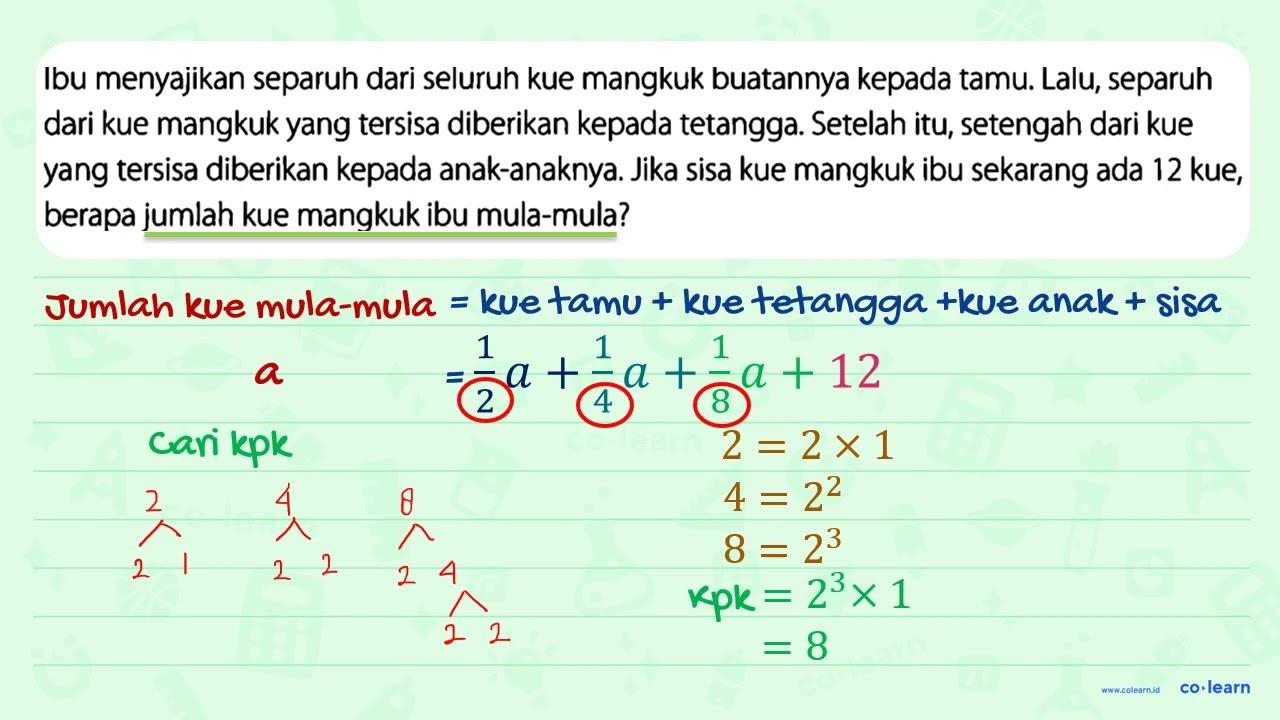 Ibu menyajikan separuh dari seluruh kue mangkuk buatannya