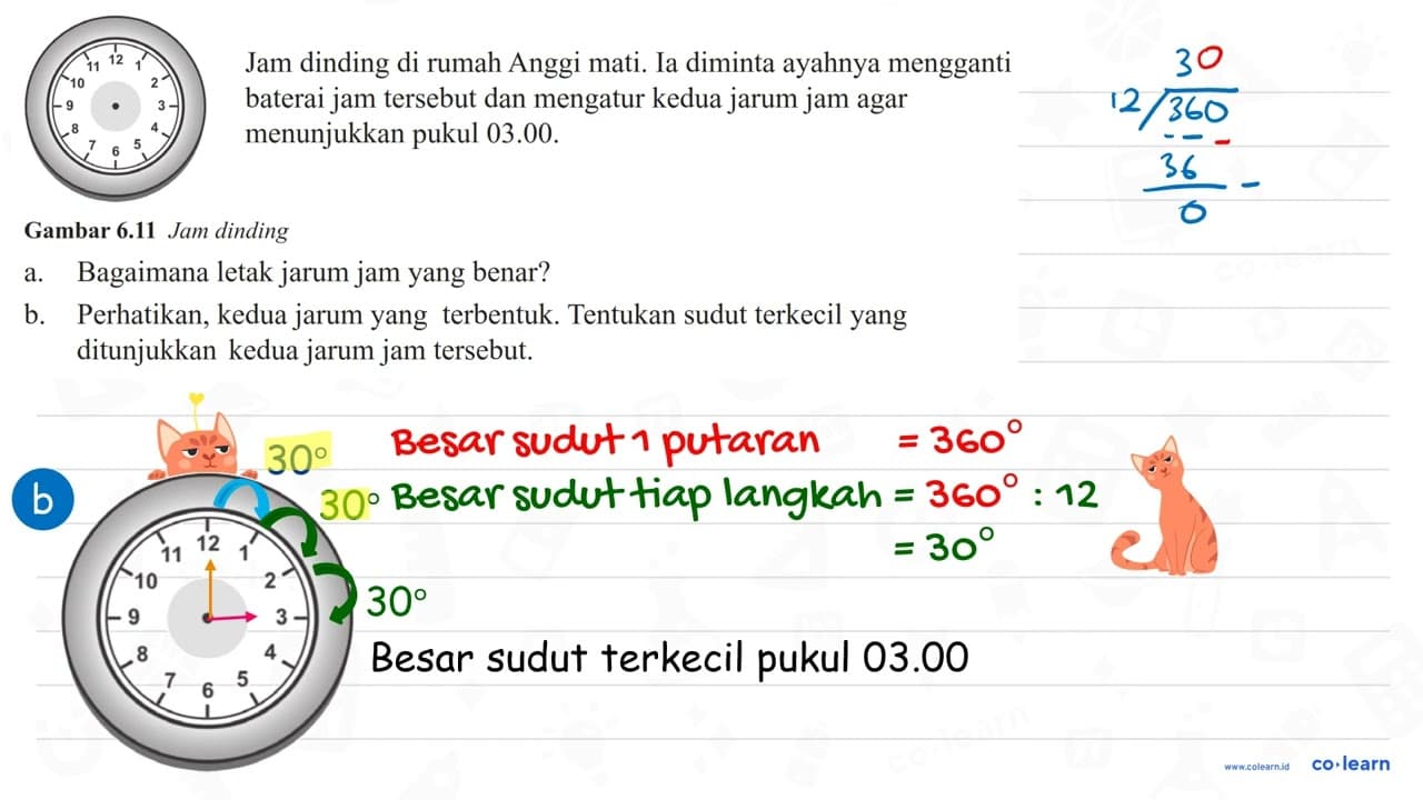 Jam dinding di rumah Anggi mati. Ia diminta ayahnya