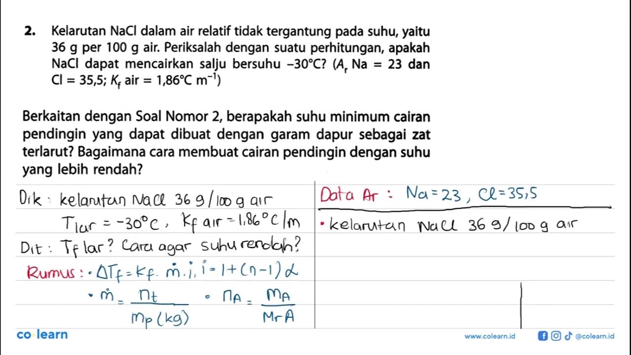 Berkaitan dengan Soal Nomor 2, berapakah suhu minimum