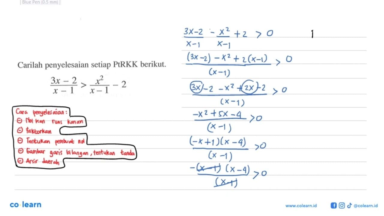 Carilah penyelesaian setiap PtRKK