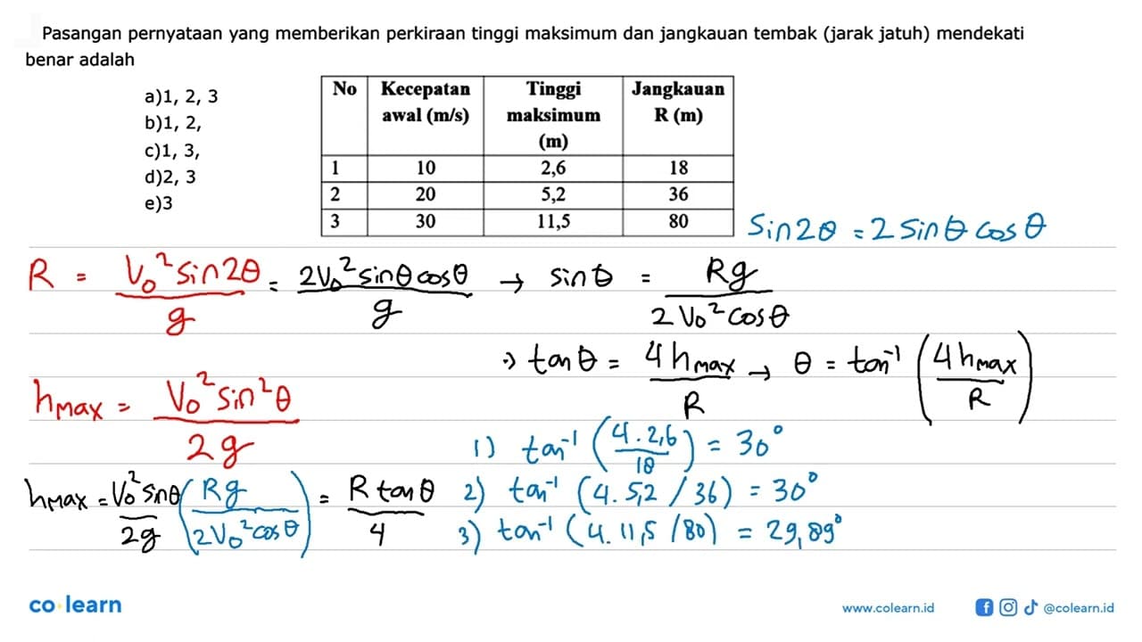 Pasangan pernyataan yang memberikan perkiraan tinggi