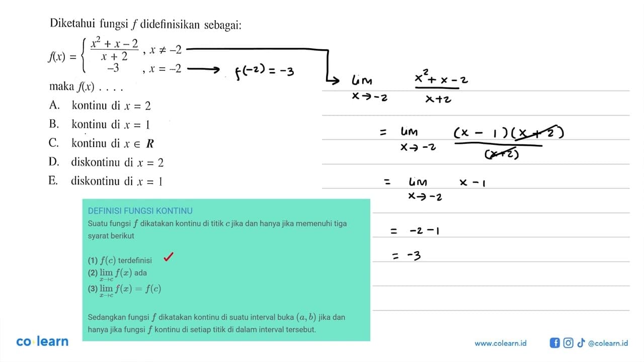 Diketahui fungsi f didefinisikan sebagai: