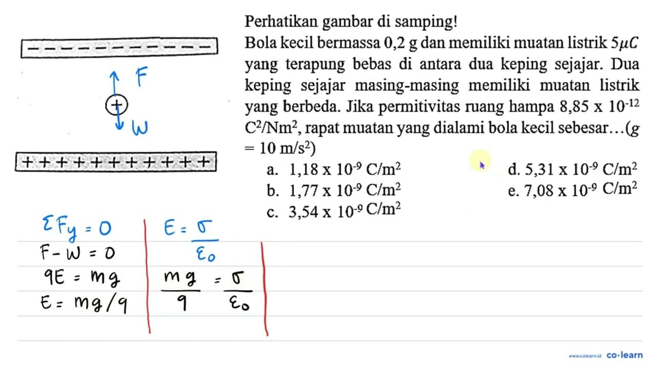 Perhatikan gambar di samping! Bola kecil bermassa 0,2 ~g