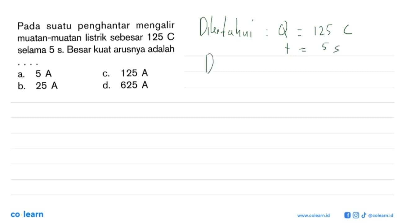 Pada suatu penghantar mengalir muatan-muatan listrik