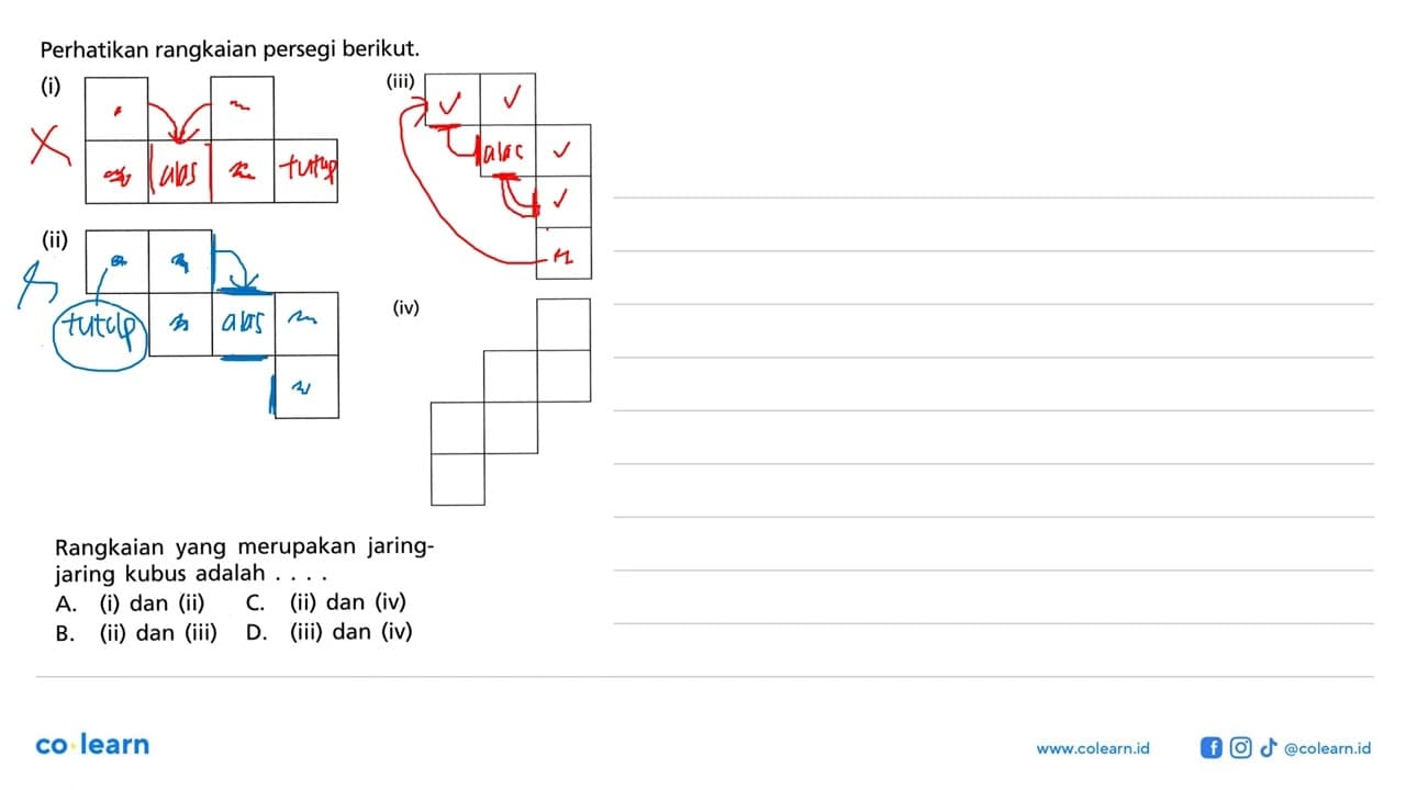 perhatikan rangkaian persegi