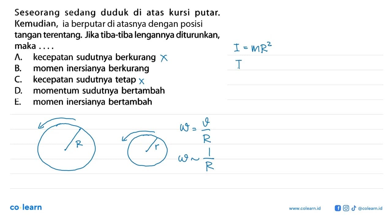 Seseorang sedang duduk di atas kursi putar. Kemudian, ia