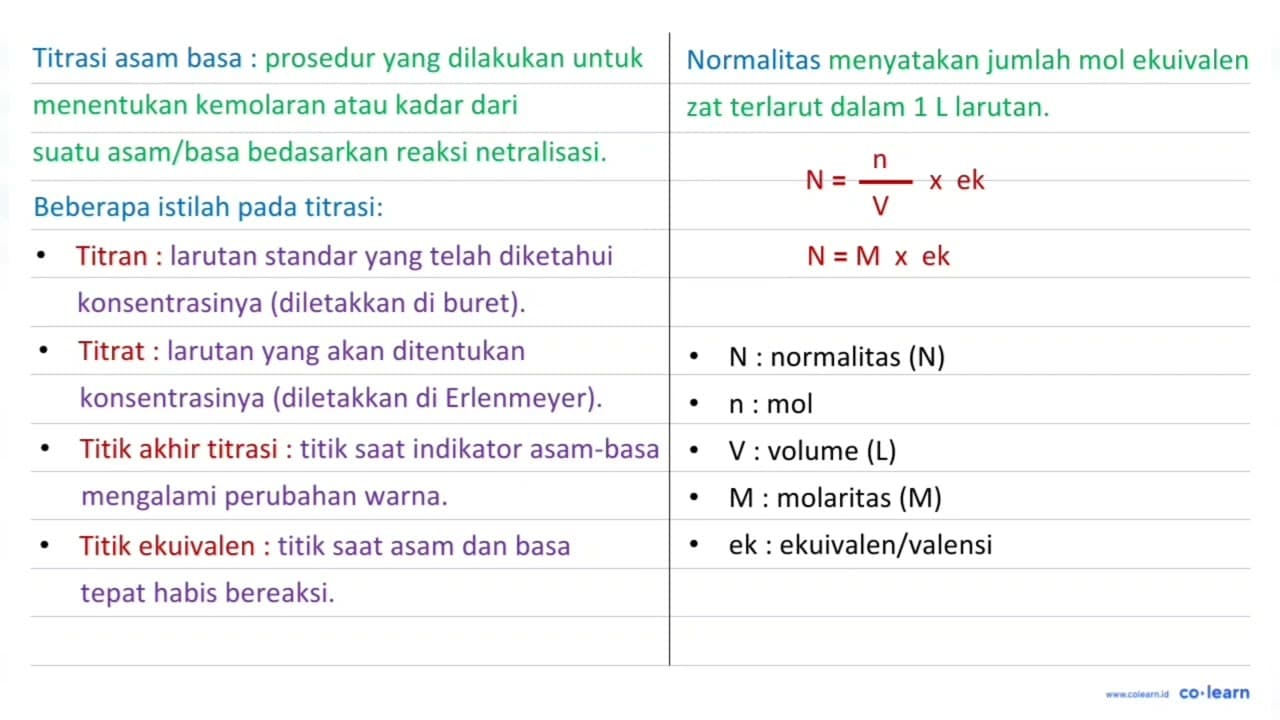 Kadar NaHCO3 (Mr=84,01) dalam 0,2 liter larutannya jika