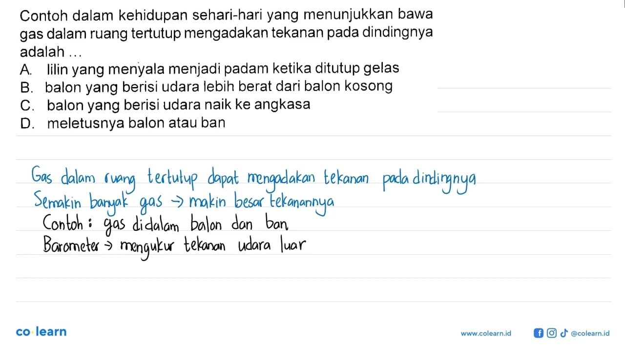 Contoh dalam kehidupan sehari-hari yang menunjukkan bawa