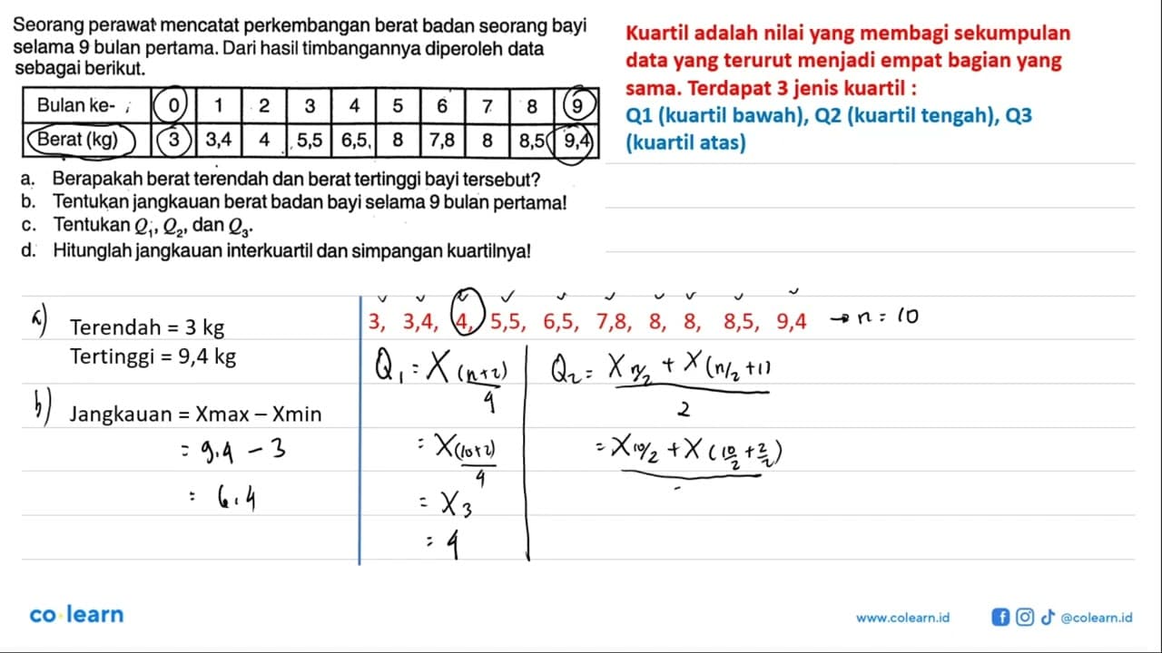 Seorang perawat mencatat perkembangan berat badan seorang