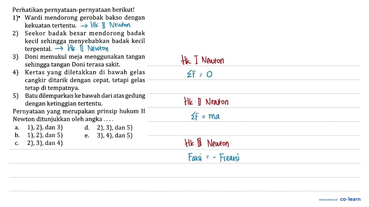 Perhatikan pernyataan-pernyataan berikut! 1) Wardi