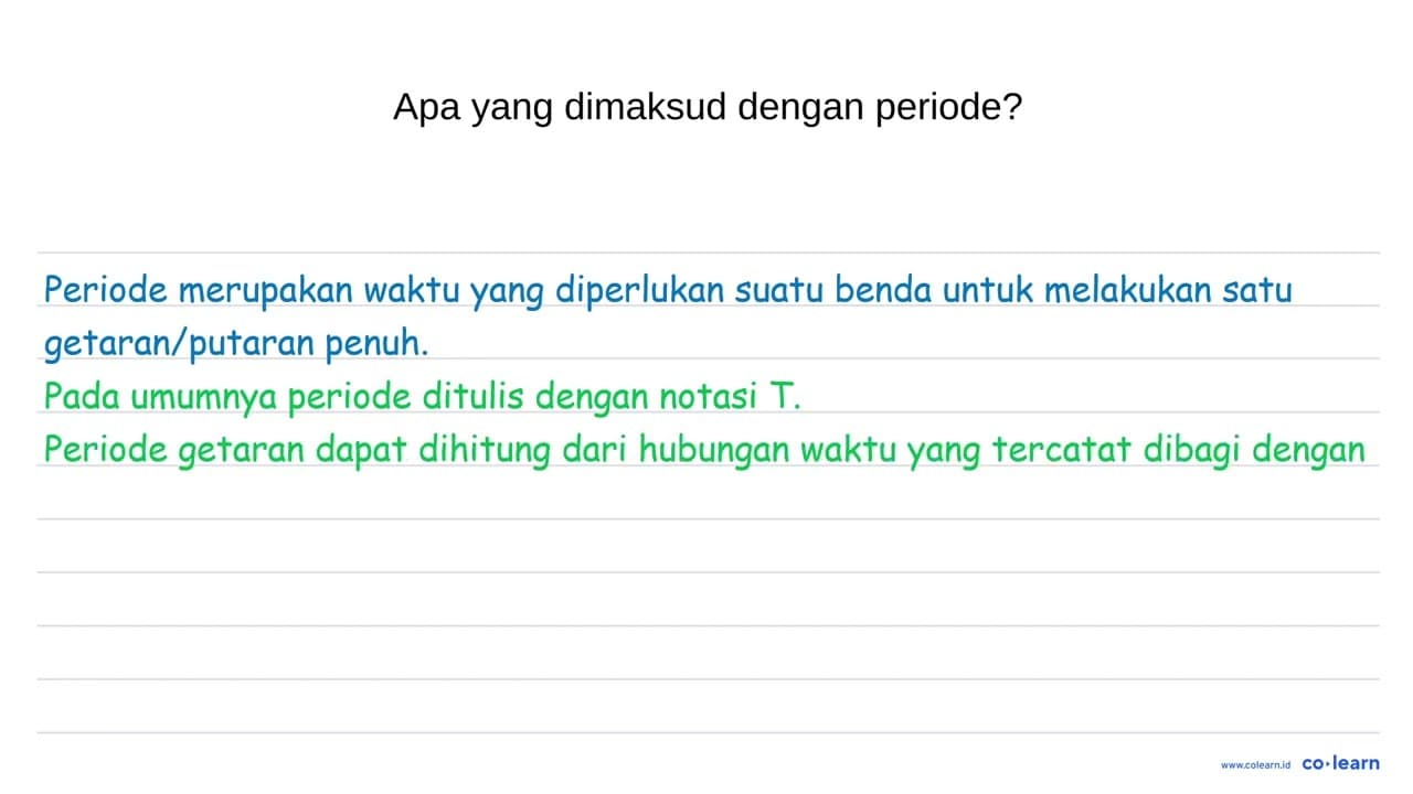 Apa yang dimaksud dengan periode?