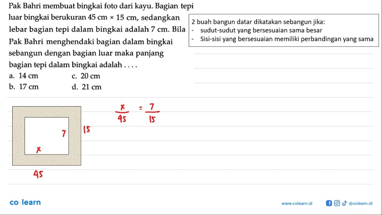 Pak Bahri membuat bingkai foto dari kayu. Bagian tepi luar