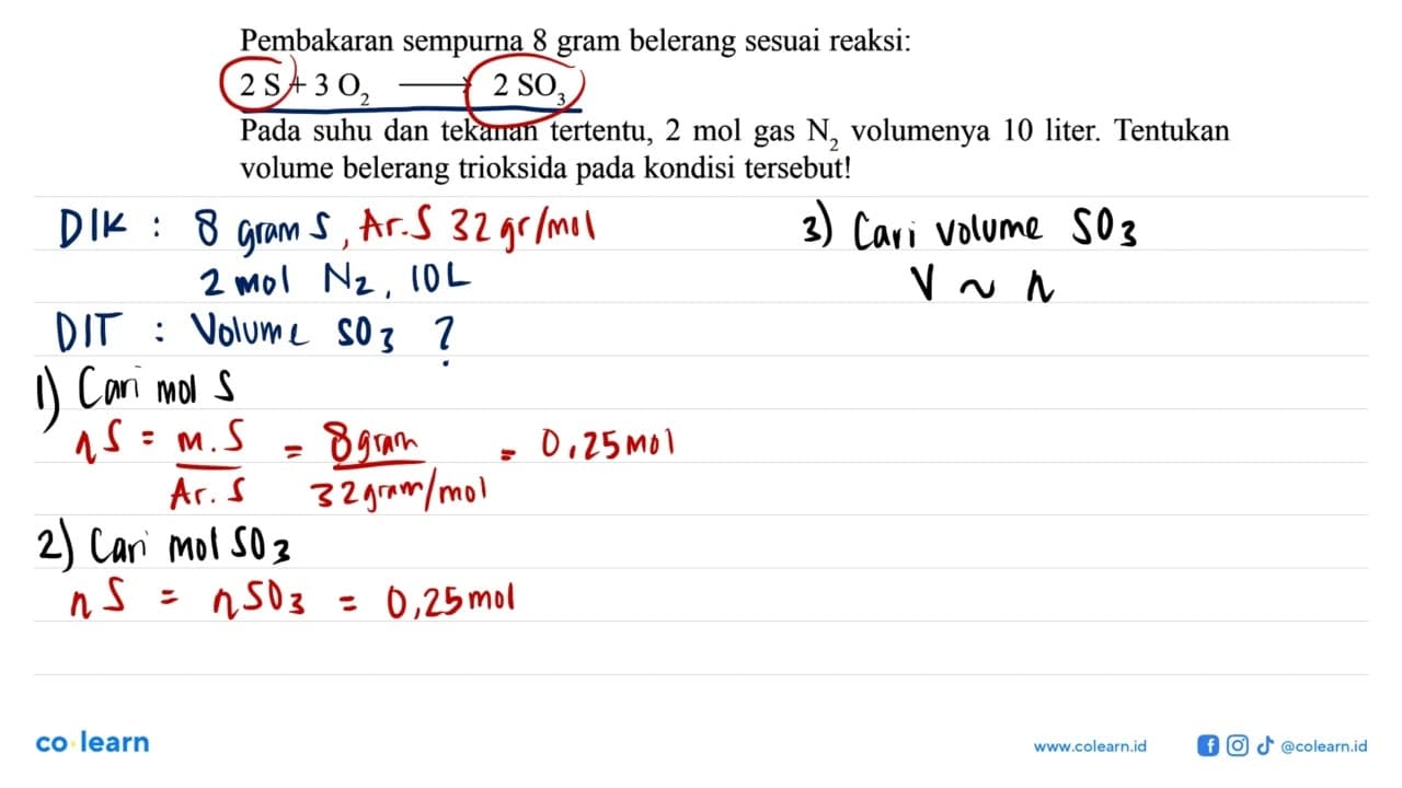 Pembakaran sempurna 8 gram belerang sesuai