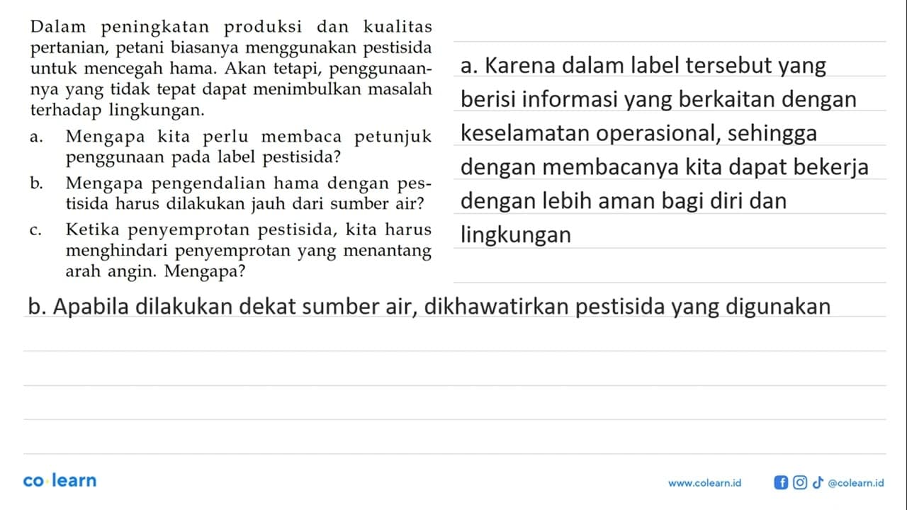 Dalam peningkatan produksi dan kualitas pertanian, petani