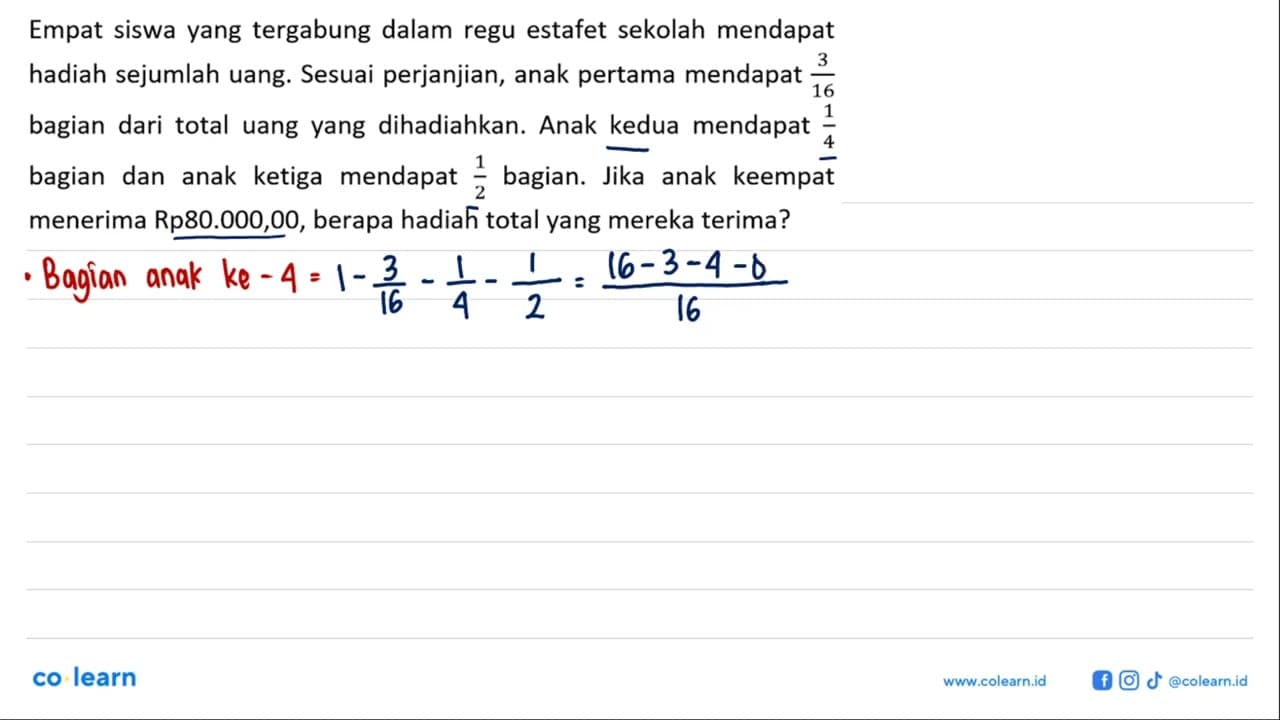 Empat siswa yang tergabung dalam regu estafet sekolah