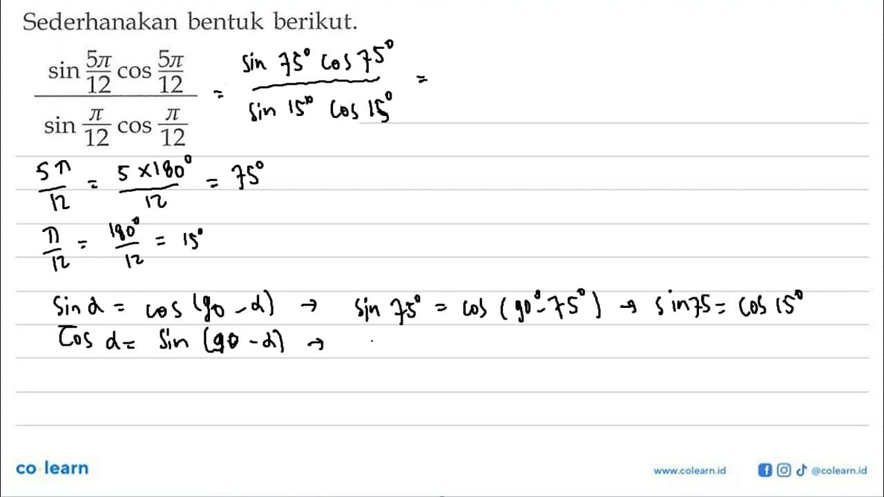 Sederhanakan bentuk berikut.