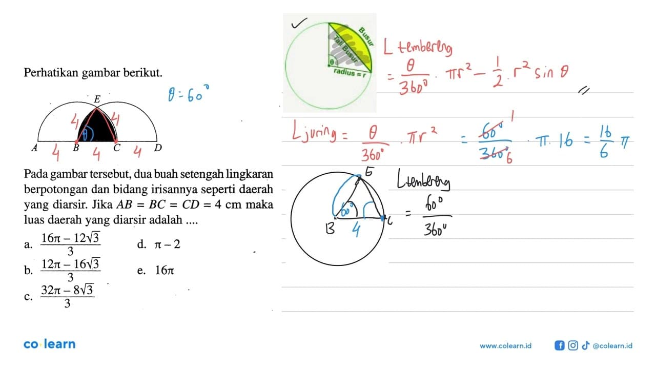 Perhatikan gambar berikut. E A B C D Pada gambar tersebut,