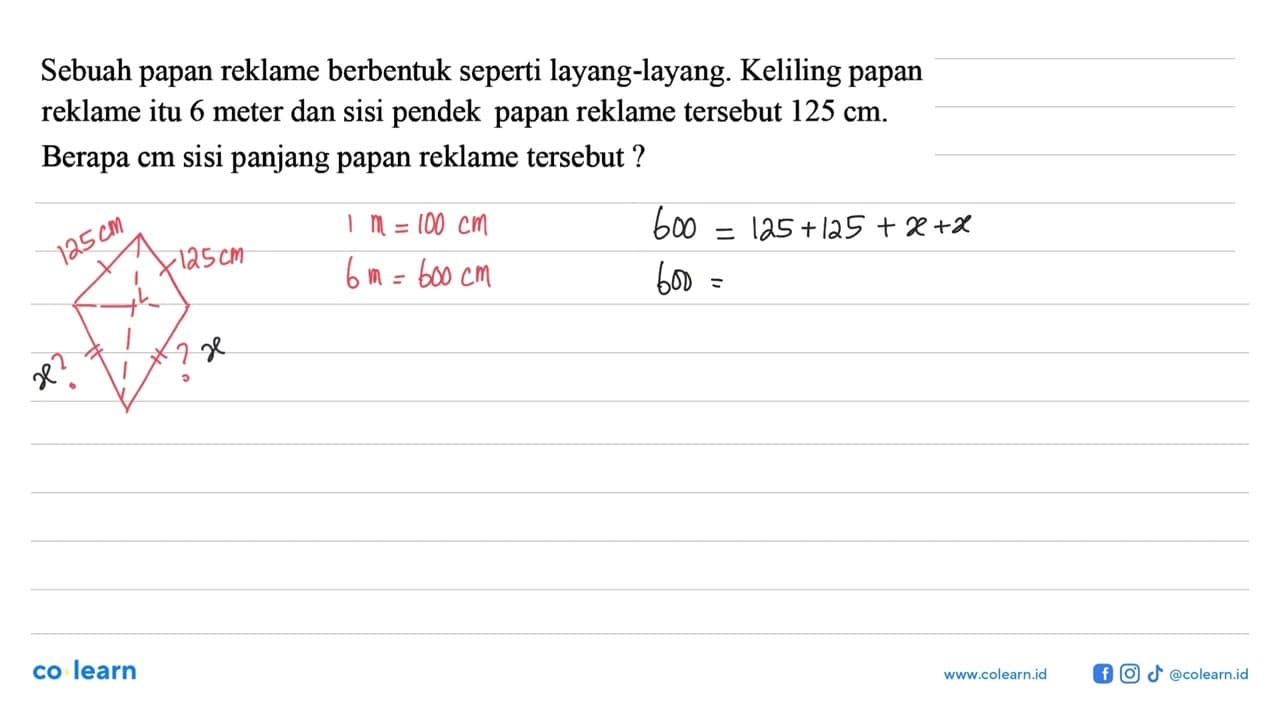 Sebuah papan reklame berbentuk seperti layang-layang.