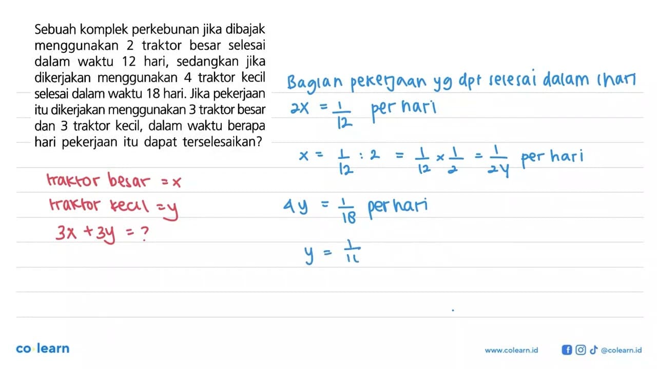 Dua orang profesional dapat menyelesaikan suatu pekerjaan