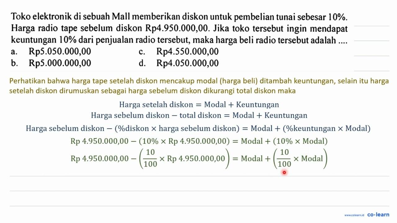 Toko elektronik di sebuah Mall memberikan diskon untuk