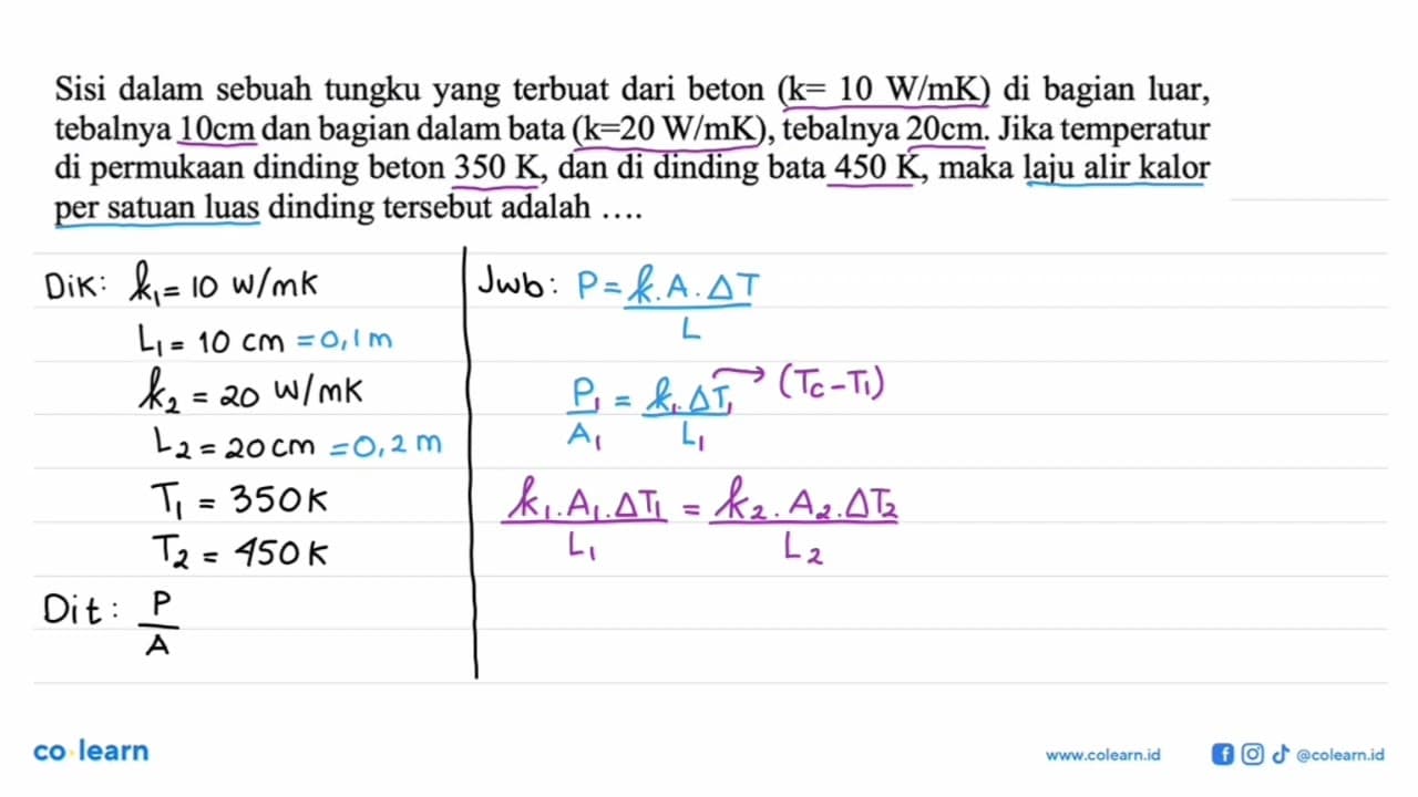 Sisi dalam sebuah tungku yang terbuat dari beton (k=10