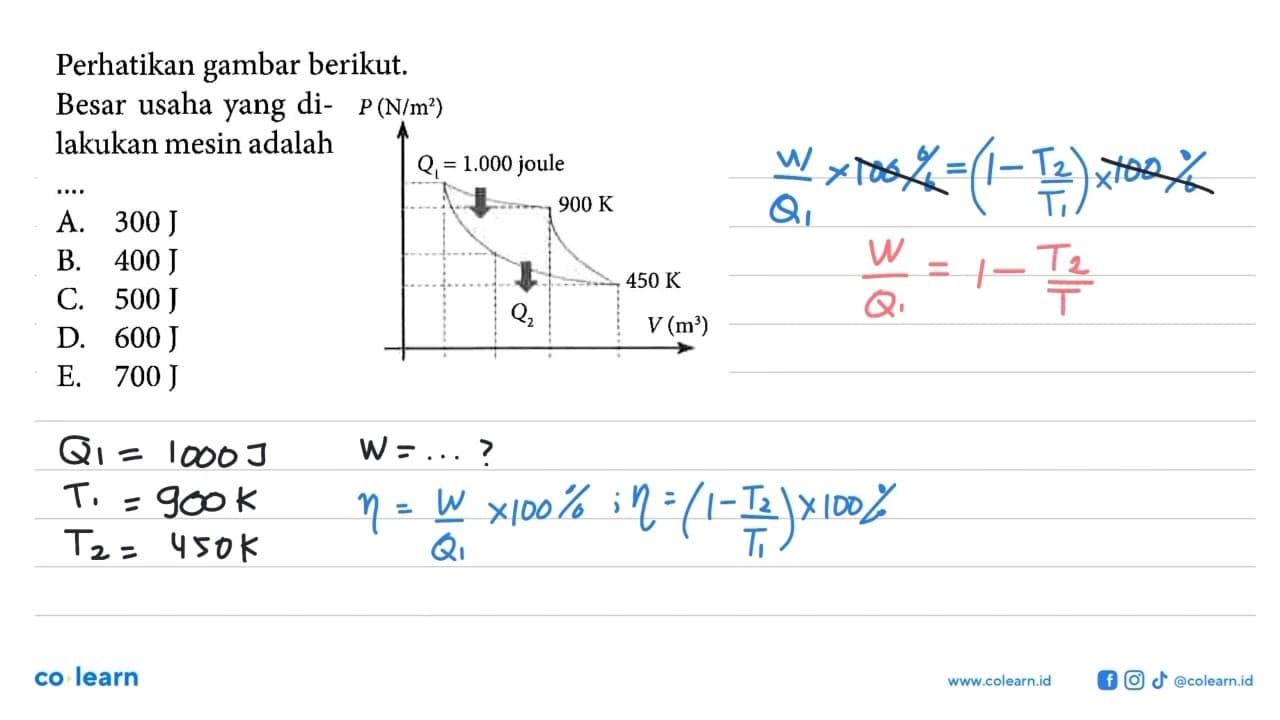 Perhatikan gambar berikut.Besar usaha yang dilakukan mesin