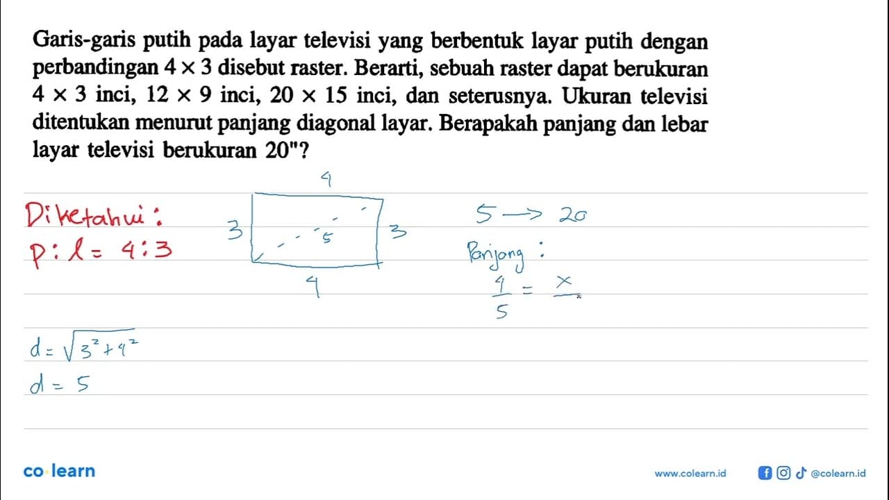 Garis-garis putih pada layar televisi yang berbentuk layar