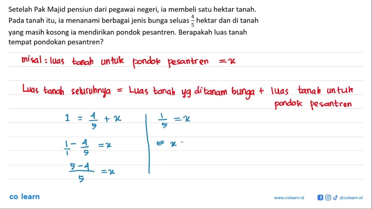 Setelah Pak Majid pensiun dari pegawai negeri, ia membeli