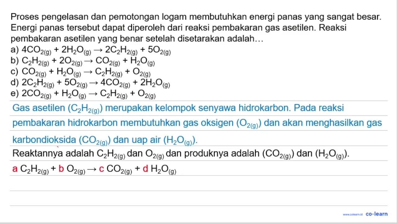 Proses pengelasan dan pemotongan logam membutuhkan energi