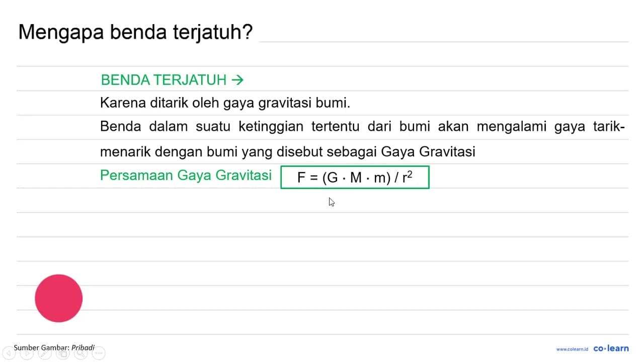 Mengapa benda terjatuh?