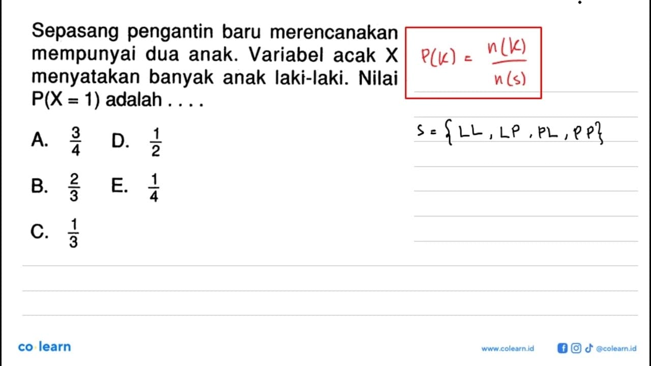 Sepasang pengantin baru merencanakan mempunyai dua anak.