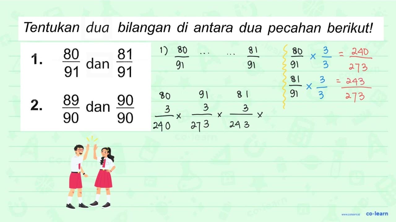 1. 80/91 dan 81/91 2. 89/90 dan 90/90