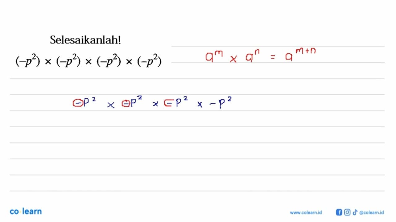 Selesaikanlahl (-p^2) x (-p^2) x (-p^2) x (-p^2)