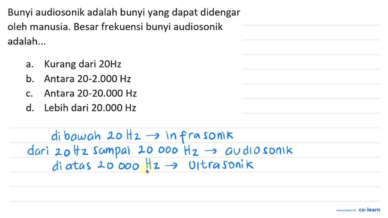 Bunyi audiosonik adalah bunyi yang dapat didengar oleh